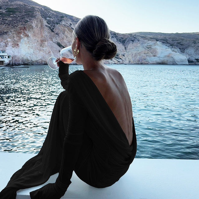 Quintina Plunging Back Maxi Dress