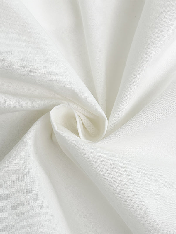 Loose Short Sleeves Buttoned Pockets Solid Color V-Neck Jumpsuits