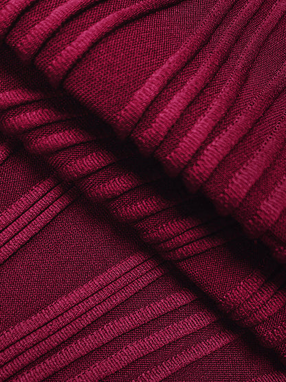 Long Sleeves Loose Solid Color Round-Neck T-Shirts