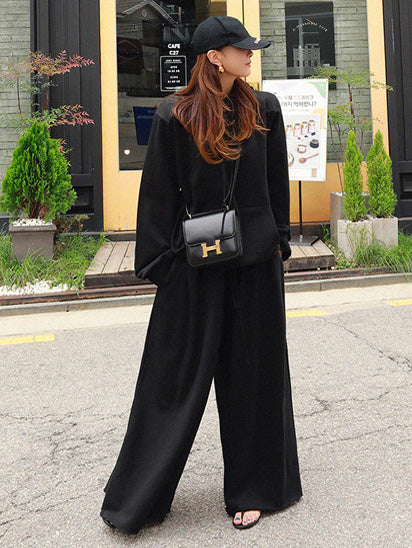 Solid Color Wide Pants Wide Leg Pants Casual Pants Bottoms