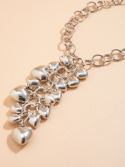 Chains Geometric Heart Shape Necklaces Accessories