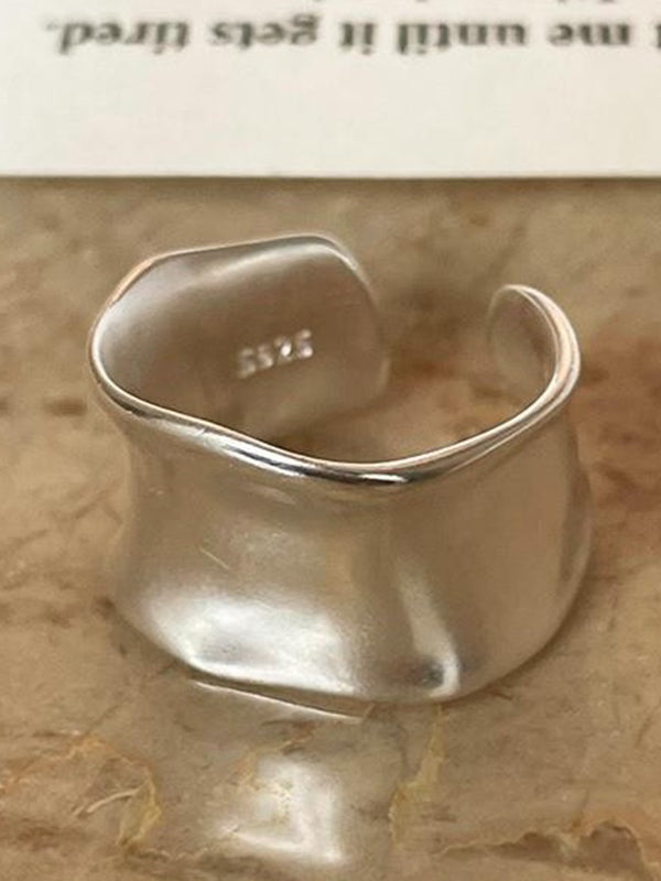 Adjustable Geometric Solid Color Rings Accessories