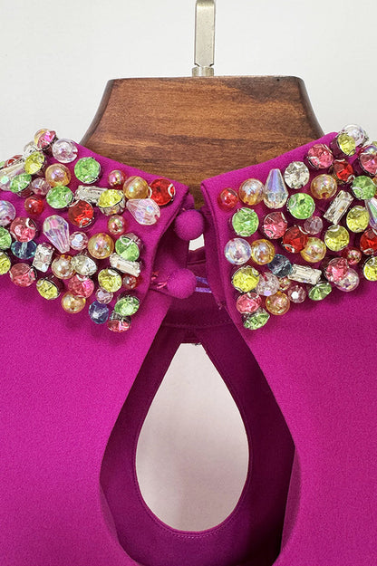 Laksha Cape Sleeve Cutout Maxi Dress