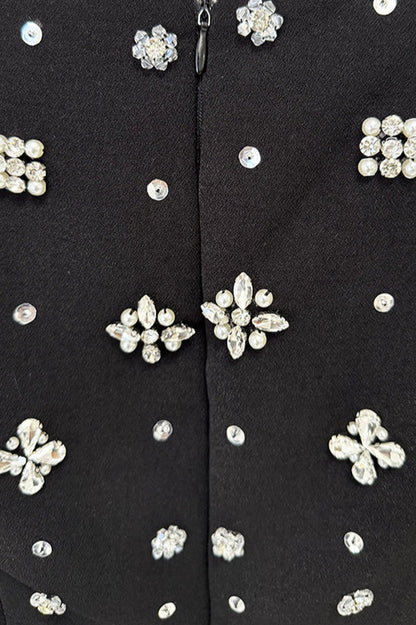 Crystal Cape Sleeve Maxi Dress