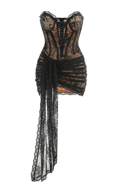 Dolores Strapless Lace Corset Mini Dress