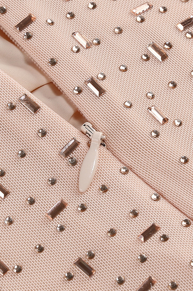 Crystal Embellished Cut Out Gown