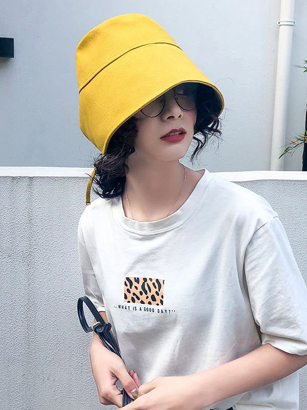 Going Out Solid Color Sun Protection Fisherman Hat