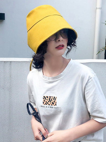 Going Out Solid Color Sun Protection Fisherman Hat