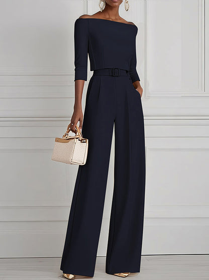 High Waisted Straight Leg Pleated Solid Color Split-Joint Pants Trousers