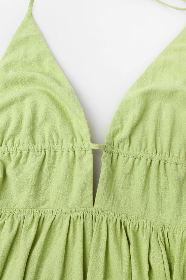 Isla Linen Halter Maxi Dress