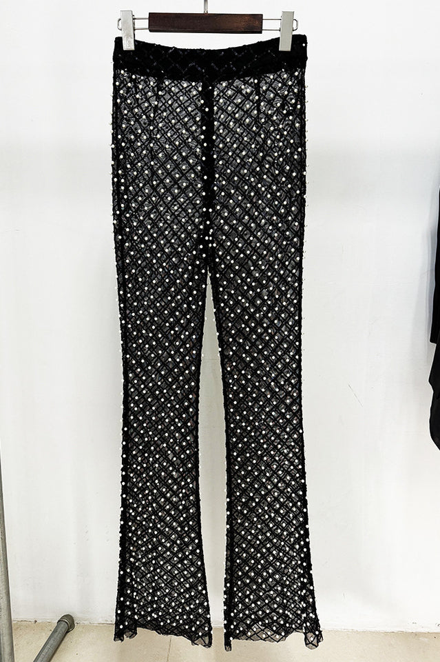 Ossie Pearl Embellished Cutout Blazer Set