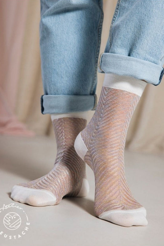 Iridescent Fir • Shiny Sheer Women's Socks