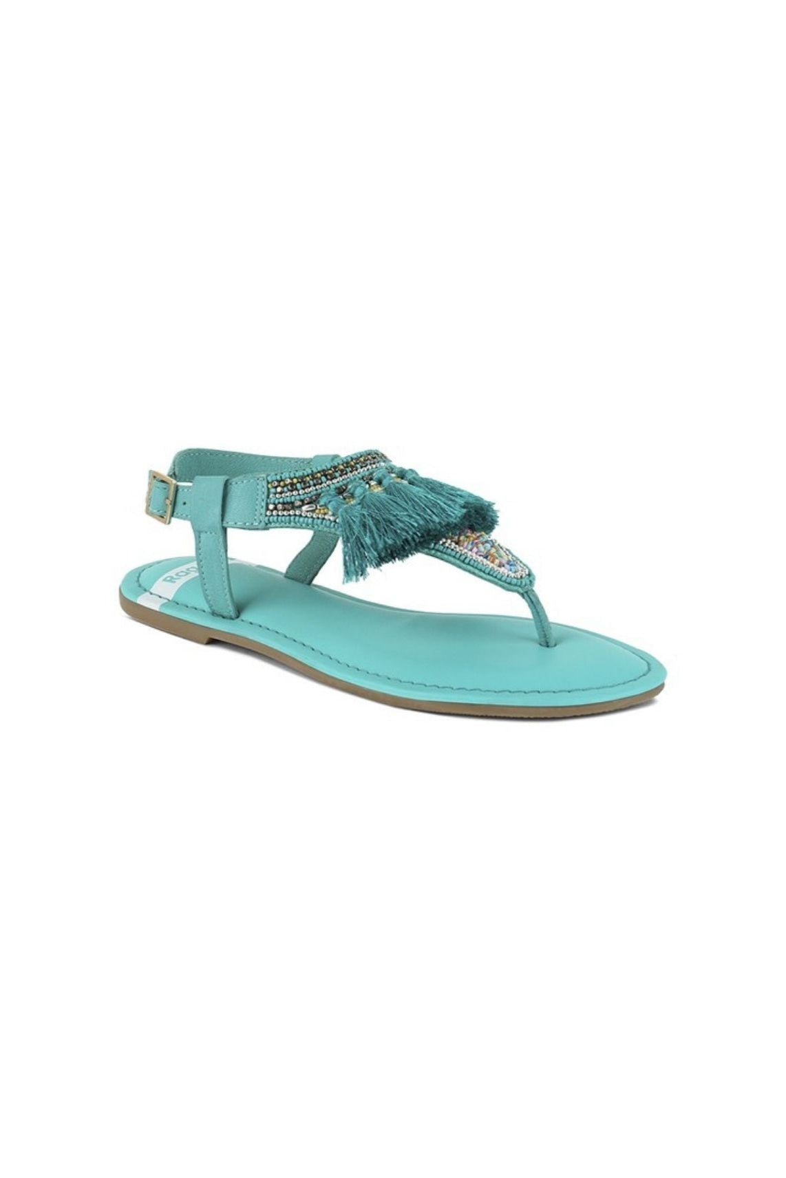 Risha Genuine Leather Tassel Sandals
