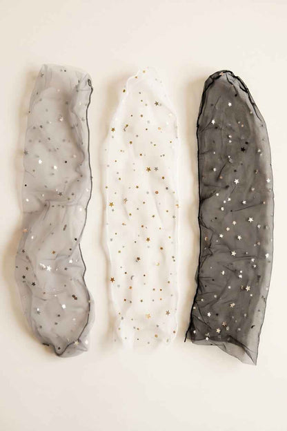 3-Pack Star Soft Tulle Mesh Sheer Socks