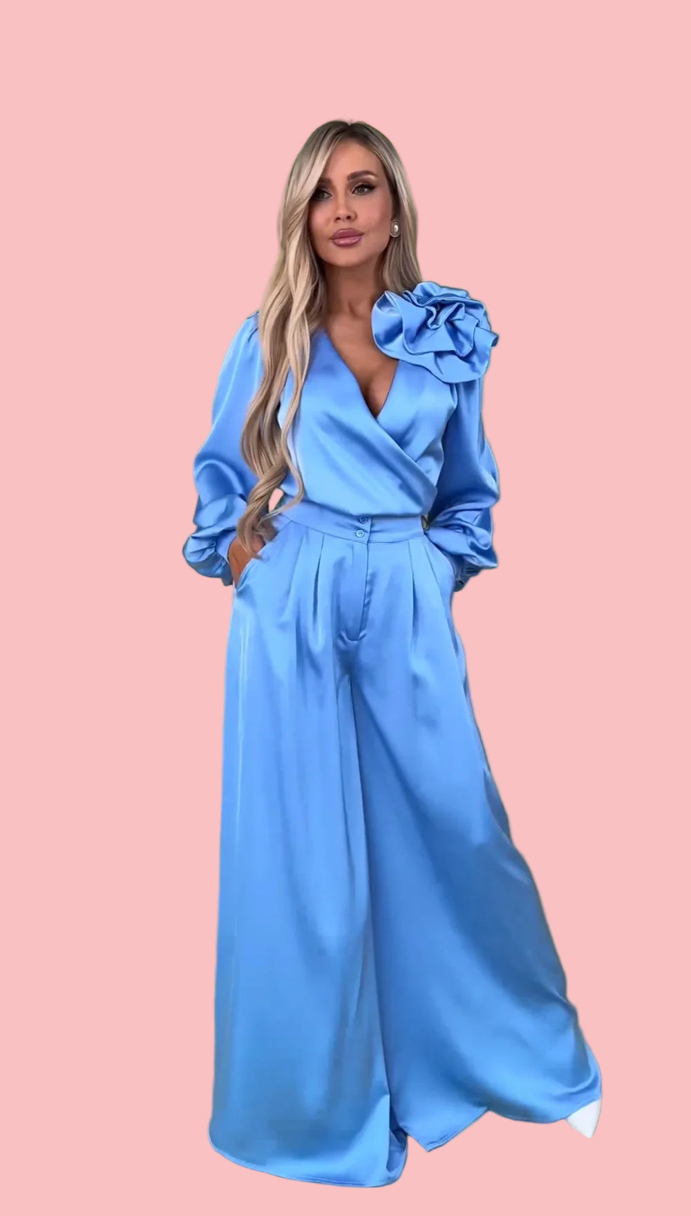 NEXT DAY DELIVERY SATIN BLUE SET