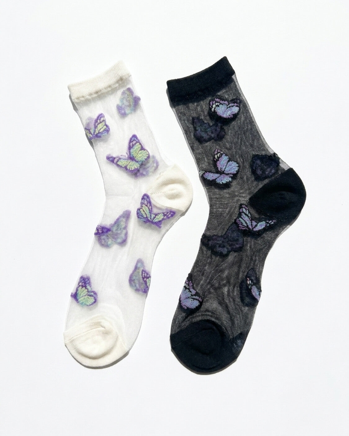 Butterfly Dreams Sheer Socks, Bundle Pack