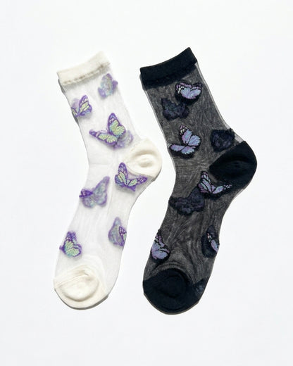 Butterfly Dreams Sheer Socks, Bundle Pack