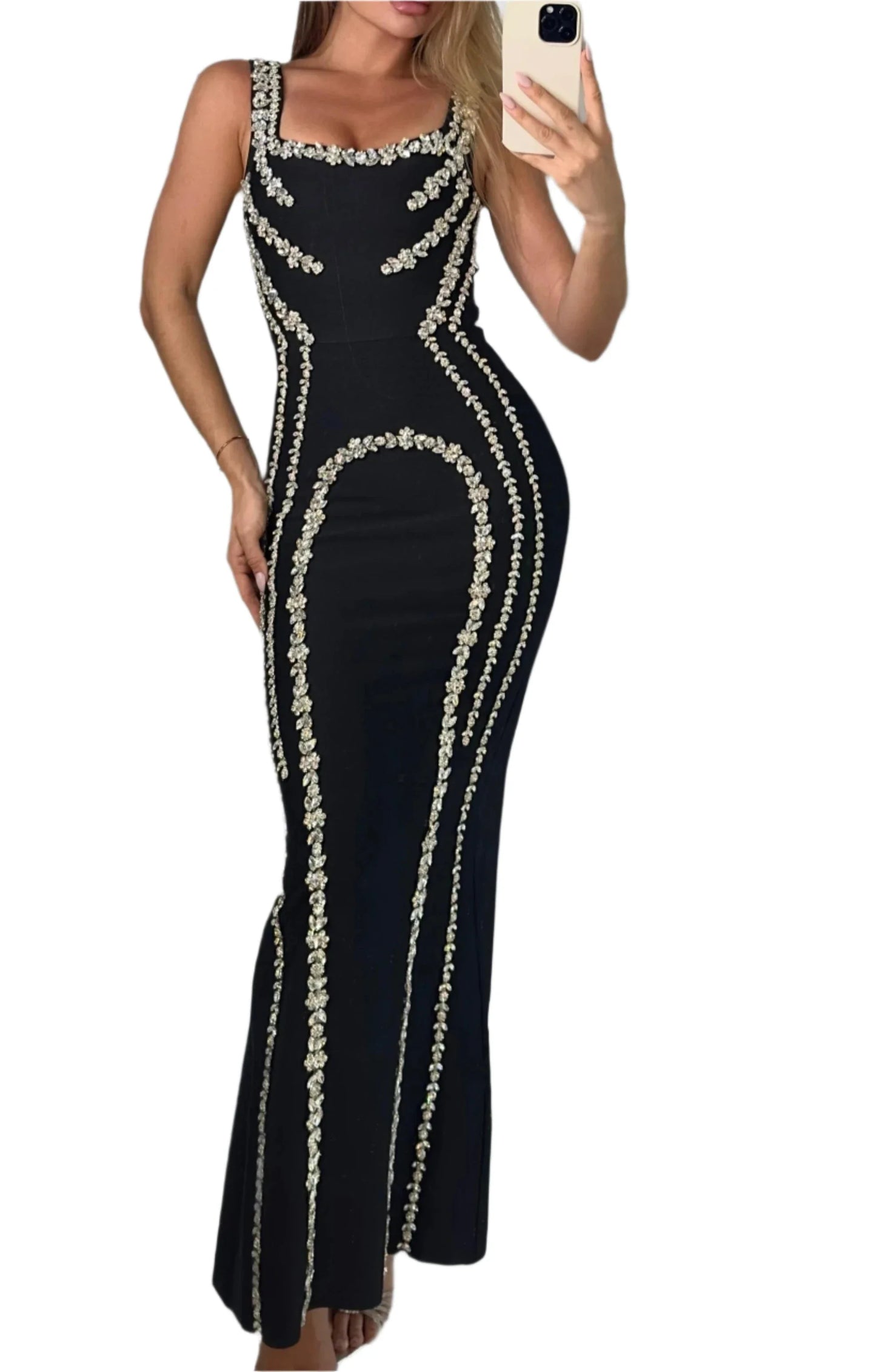 MARIANA Crystal Maxi Bandage Dress