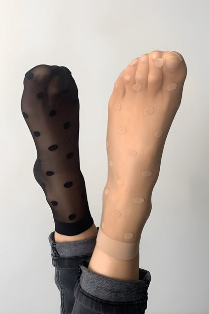 2-Pack Sheer Polka Dot Socks
