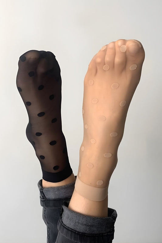 2-Pack Sheer Polka Dot Socks