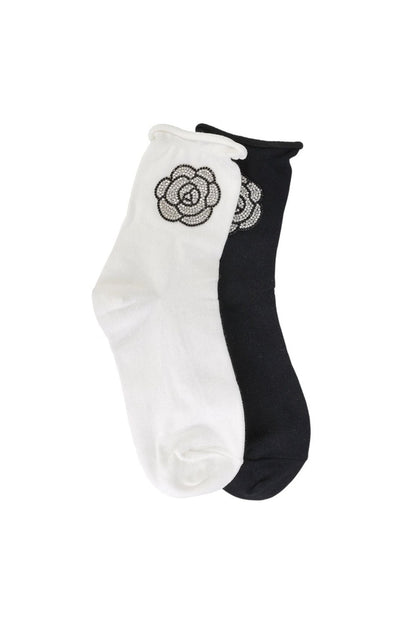 Camilia Crystal Crew Socks