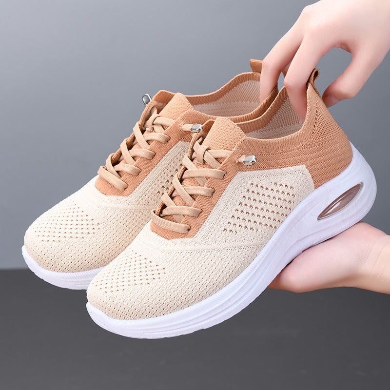 Breezy | Women's Mesh Lace Up Sneakers Air Cushion Walking Shoes