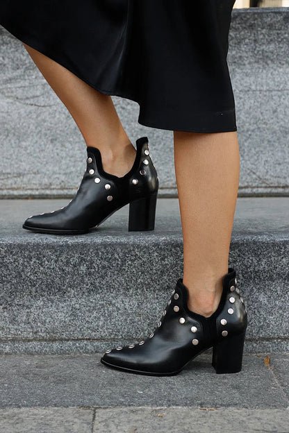 Danielle™ | Studded Wide-Heel Boots