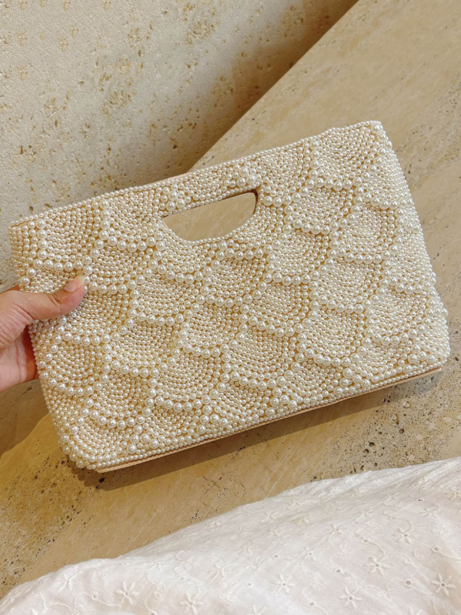Solid Color Geometric Chains Handbags