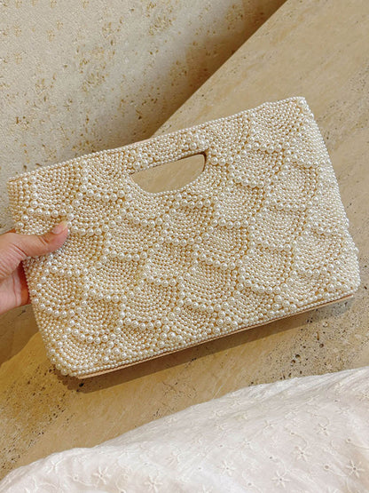 Solid Color Geometric Chains Handbags