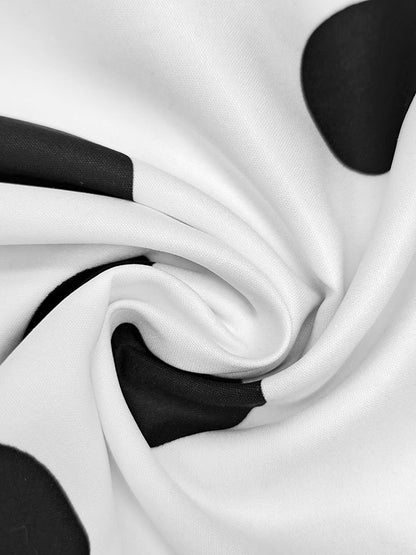 Blusen und Hemden mit langen Ärmeln, lockerem, geknöpftem, gepunktetem Revers und geteiltem Saum 