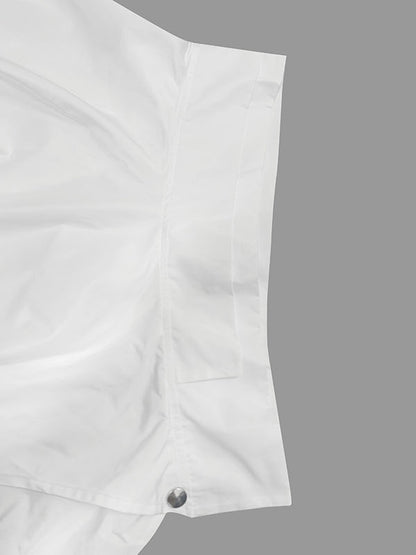Solid Color Loose Long Sleeves Stand Collar Outerwear Jackets&Coats