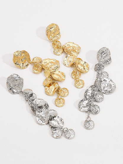 Geometric Solid Color Tasseled Earrings Accessories