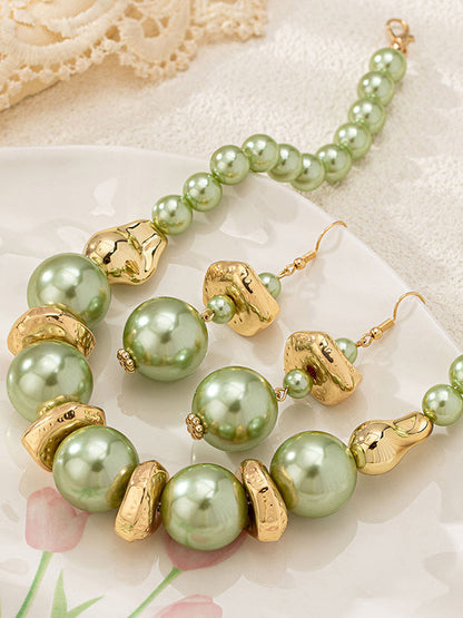 Contrast Color Geometric Drop Earrings Necklaces Accessories