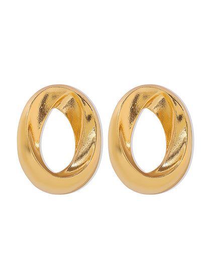 Adjustable Geometric Hollow Solid Color Drop Earrings