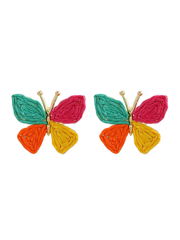 Boucles d'oreilles pendantes en forme de papillon 