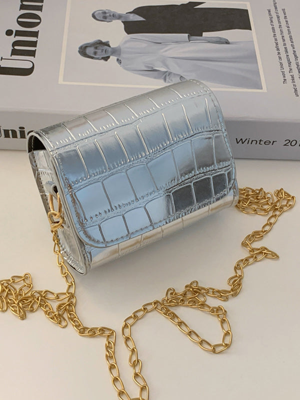 Chains Shiny Split-Joint Bags Crossbody Bags