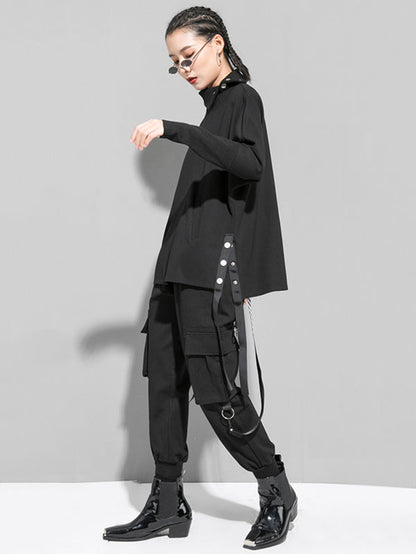 Original Solide Stehkragen T-Shirts Tops 