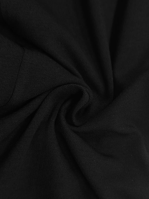 Robe longue moulante sans manches, plissée, couleur unie, à col montant et à fentes 