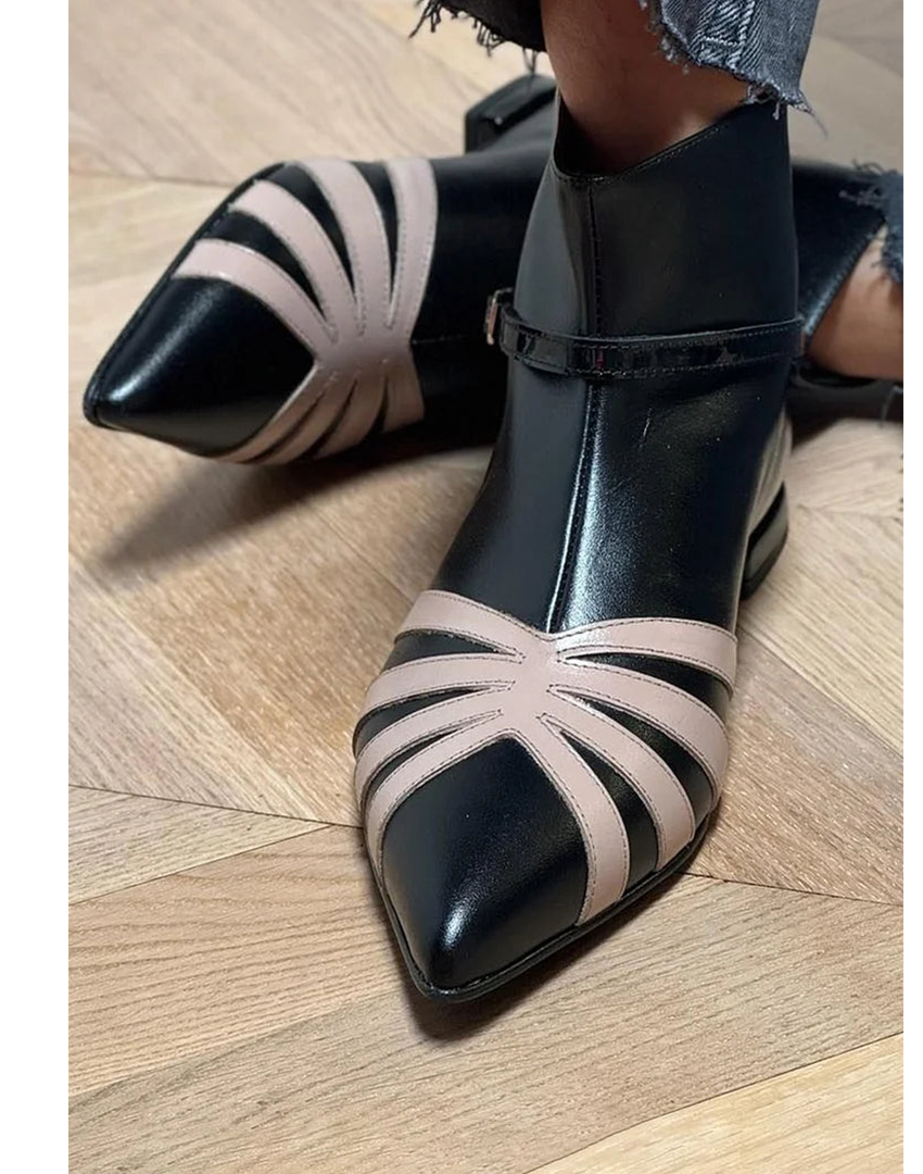 Danna™ | Pointed Geometric Ankle Boot