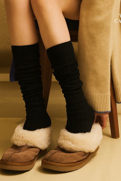 Long Cashmere Blend Slouch Socks