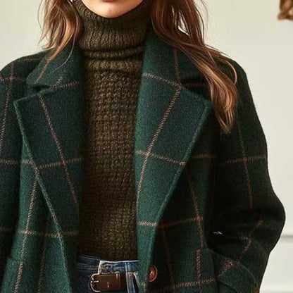 Warm Fabric-Blend Overcoat