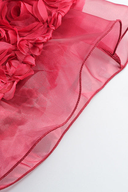 Strapless Corset Floral A Line Dress