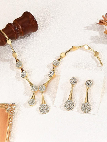 Rhinestone Geometric Necklaces Accessories Drop Earrings