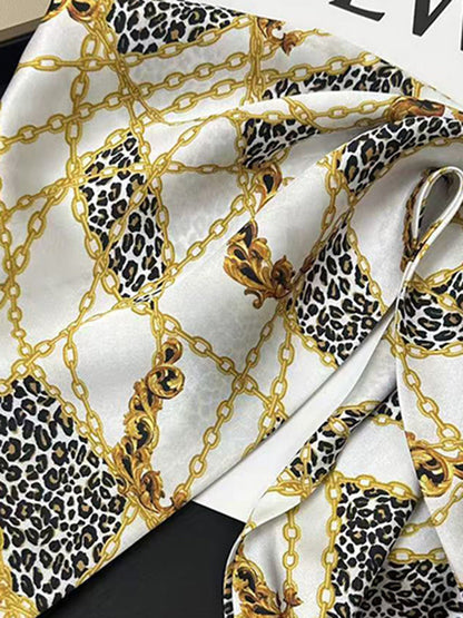 Chains Leopard Printed Scarf