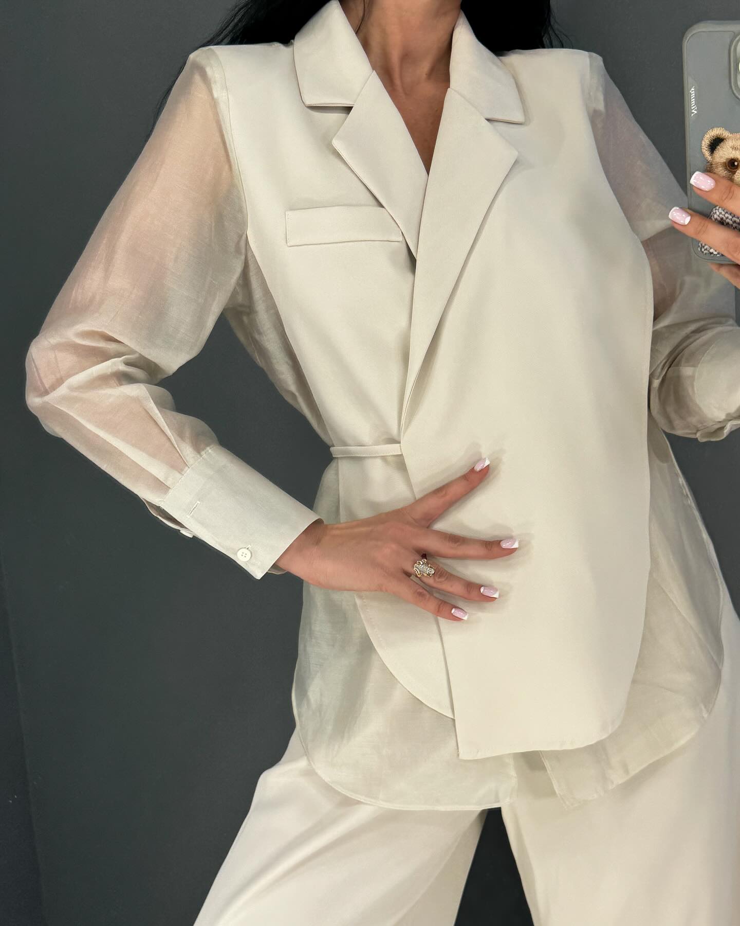 Fashion lar patchwork shirt pants two piece set