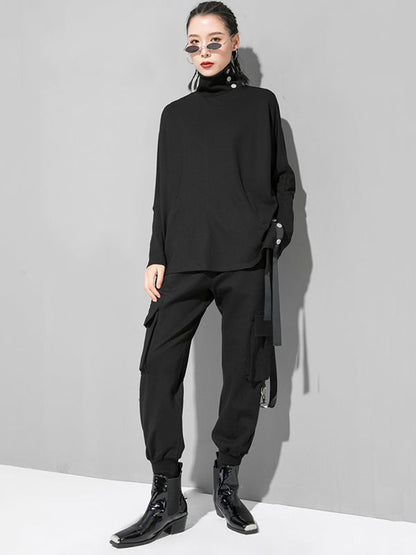 Original Solide Stehkragen T-Shirts Tops 