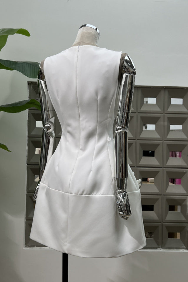 Bertina Floral Applique Mini Dress