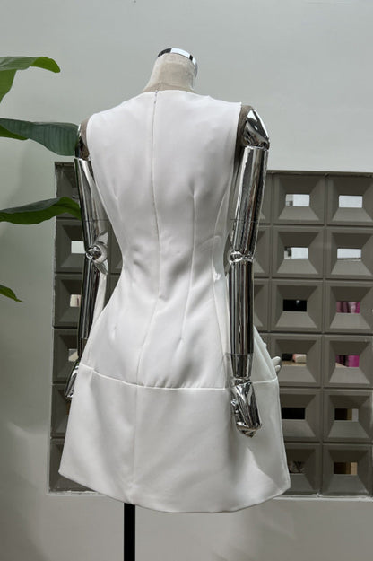 Bertina Floral Applique Mini Dress