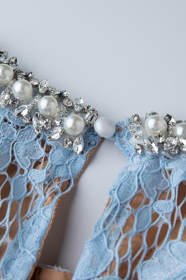 Ariana Floral Lace Sleeveless Midi Dress