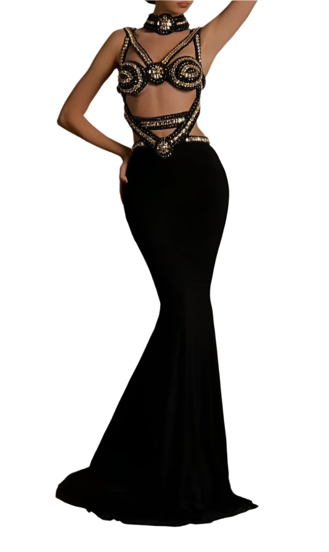 TUYEN Sexy Sequins Maxi Dress